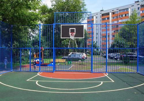 Забор Protect для баскетбольной площадки в Троицке
